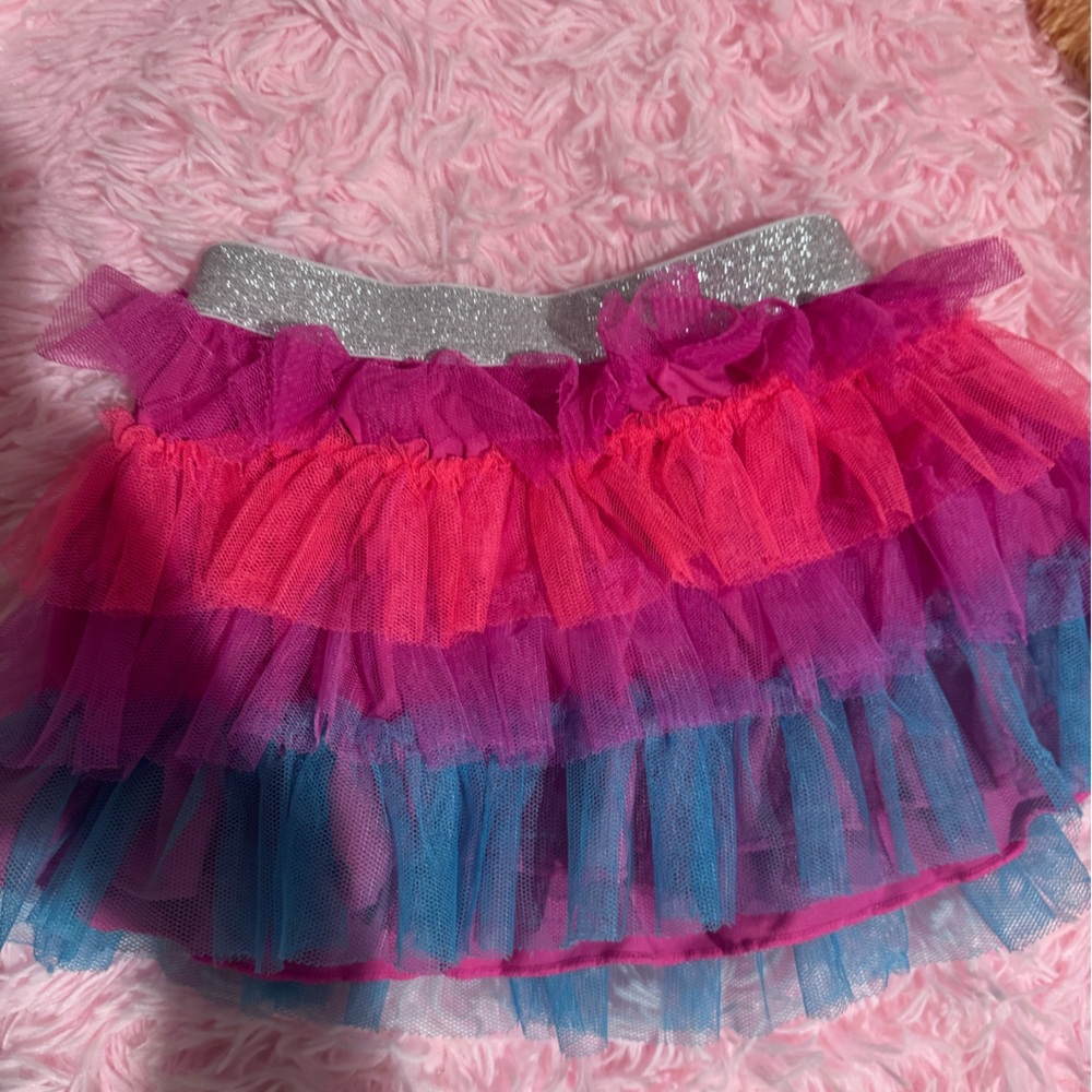 Freestyle Kids Skirt with Silver, Pink, and Blue Layers